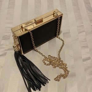 Leather Gold Clutch
